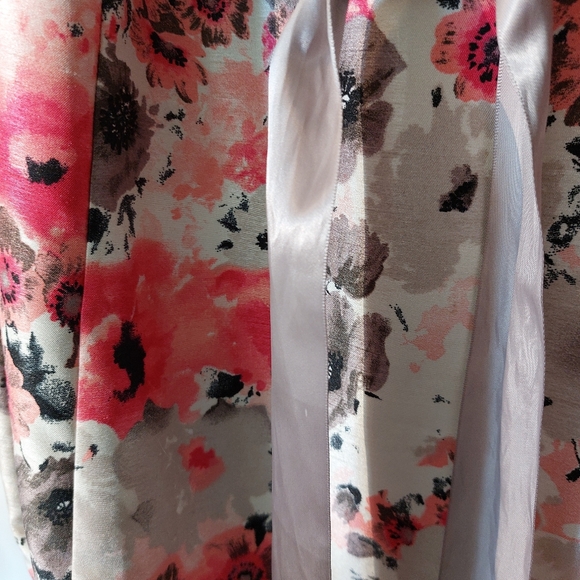 Dressbarn Fit and Flare Blush Floral Pink and Gray Dress 18 EUC - Picture 5 of 15